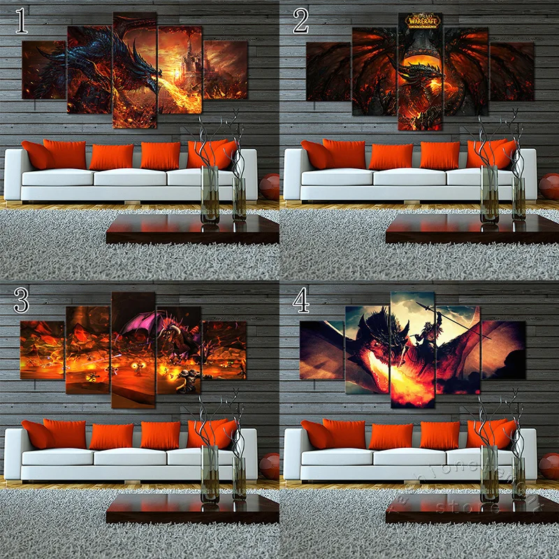 

Картина на холсте «World of Warcraft», 5 шт.