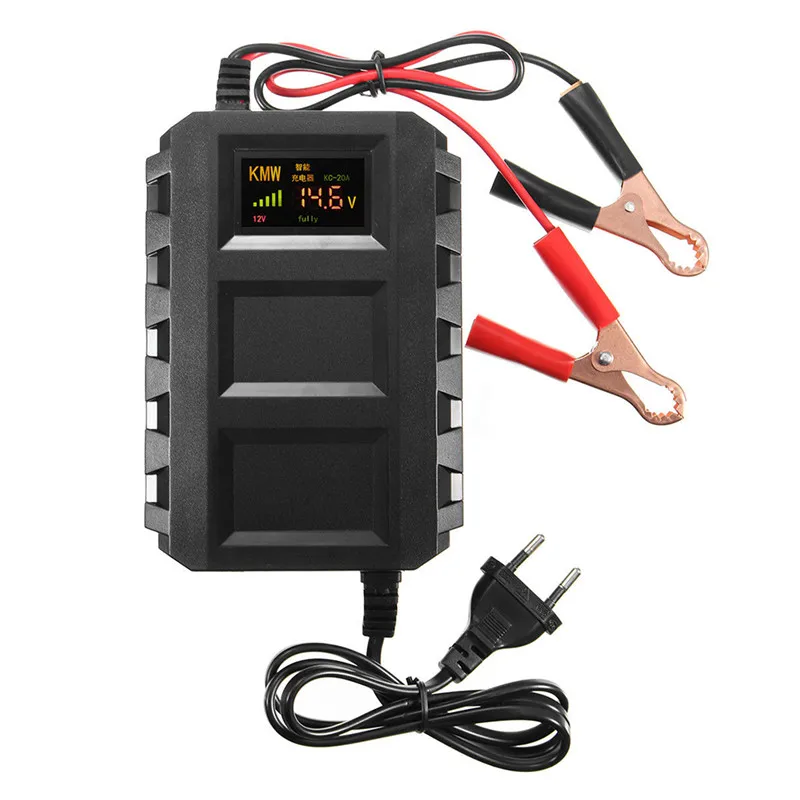 12v 20a intelligent automobile battery car motorcycle lead acid battery charger free global shipping