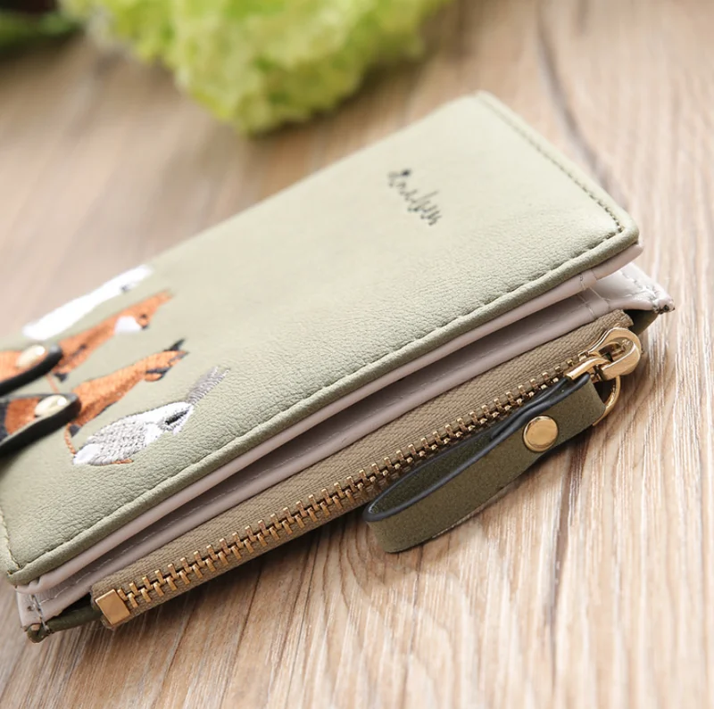 Высококачественный Женский кошелек с милыми мультяшными животными короткий