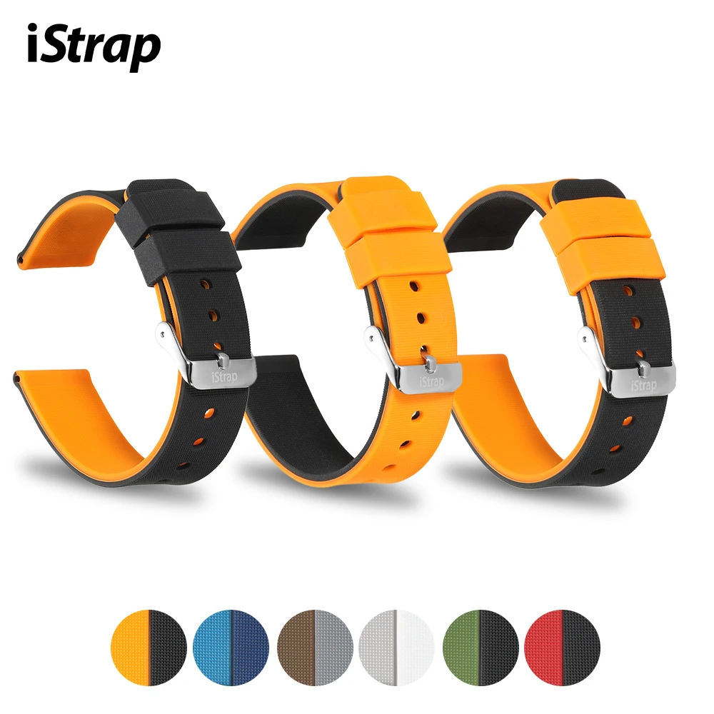 Ремешок iStrap gear S3 Frontier для samsung Galaxy watch 46 мм 42 мм ремешок 22 мм 20 мм силиконовый ремешок для часов браслет huawei watch GT