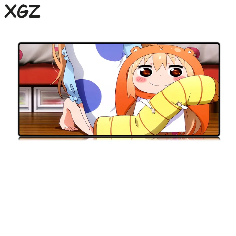 XGZ мультфильм большой черный размер коврик для мыши с блокировкой сбоку милые