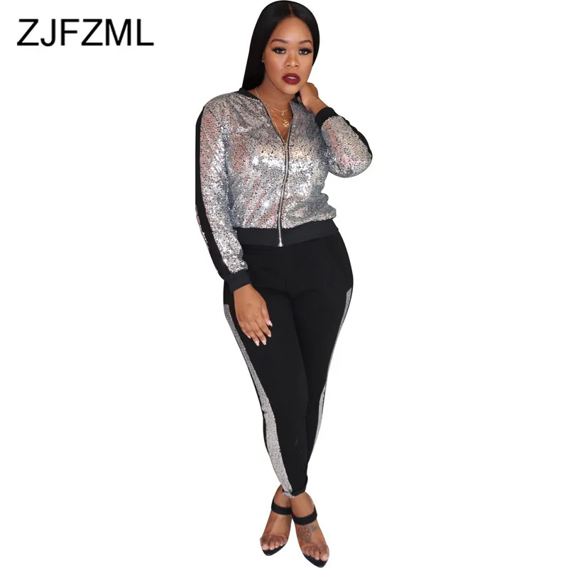 Женский повседневный комплект из 2 предметов Укороченное пальто на молнии