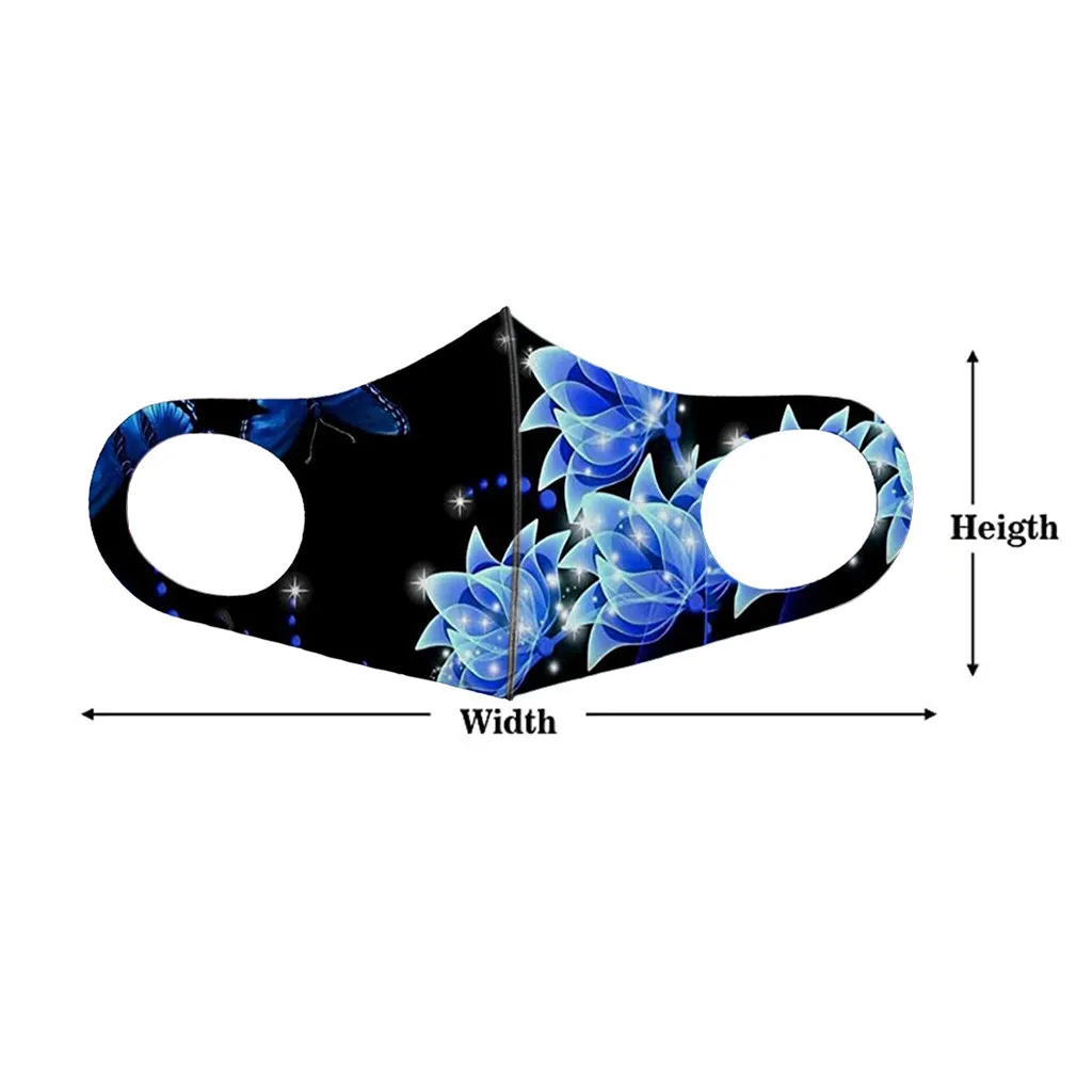 

Face Mask 5/10PCS Unisex Protect Foggy Haze Anti-Spitting Protective Face Mask Mouth Mask Protection Printing Face Mouth Mask