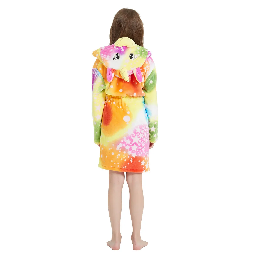 Детский халат-кигуруми детский банный халат с животными радуга единорог Ранняя