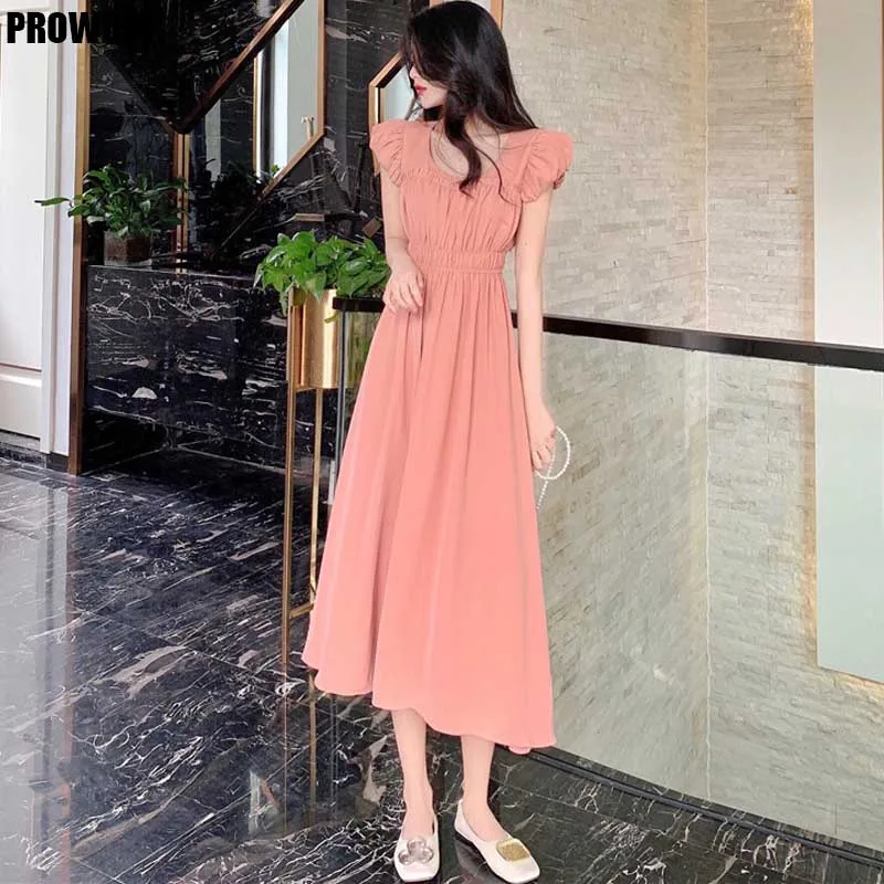 

One-Piece Woman Traf Dress 2021 Summer Fashion Women'S Slim Short Sleeve Dresses Korean Office Party Holiday Dress Midi Dress