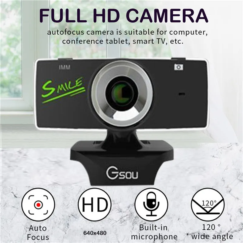 360 градусов вращения USB 2 0 HD веб-камера Веб-камера с микрофоном для компьютера ПК