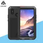 Мощный металлический армированный чехол Love Mei для Xiaomi Mi Max 3, водонепроницаемый ударопрочный Прочный защитный чехол с полным покрытием корпуса для Xiaomi Max 3