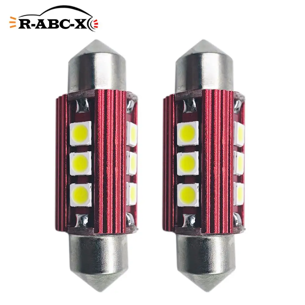 

2 шт. гирлянда 3030smd 36 мм 42 мм автомобильная светодиодная лампа Внутреннее освещение для чтения купольная лампа для номерного знака белый 10-30 ...