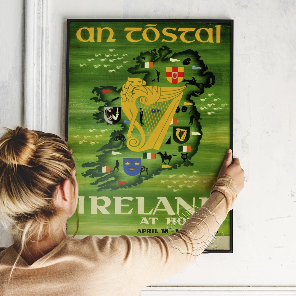 Ирландия дома печать искусства фотография стены мир города Путешествия