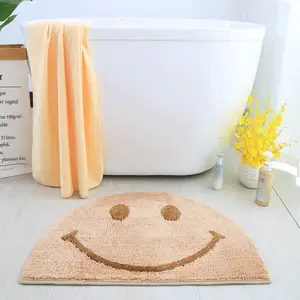 cartoon smiley face entrance door mat bathroom absorbent pad toilet door mat carpet bathroom floor mat rug tufted fluffy rugs free global shipping