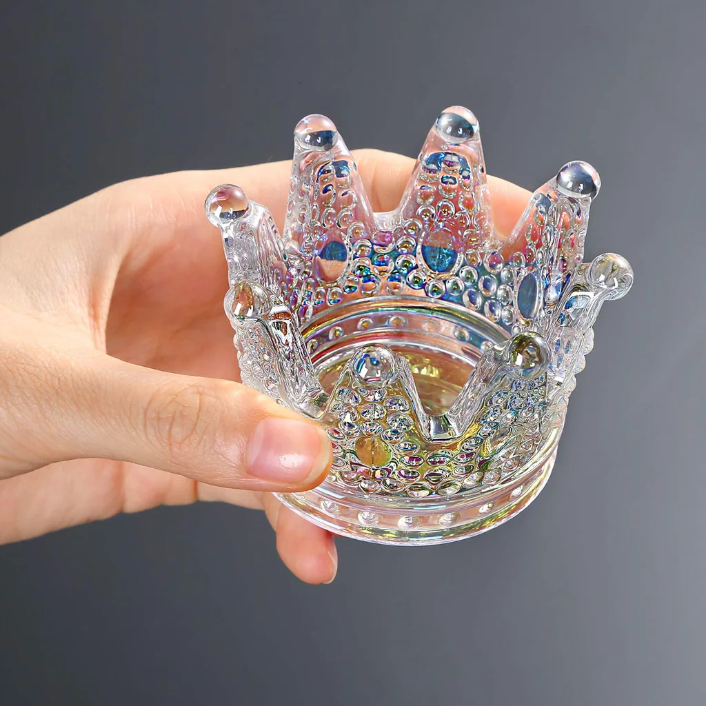 Держатель для ручки ногтей 2 в 1 и тарелка порошка мини-корона жидкость дизайна |