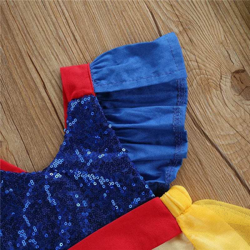 

0-30Month Newborn Baby Girls Tutu Romper Dress,Toddler Baby Girl Fashion Breathable Color Block Sparkle Fly Sleeve V-neck Romper