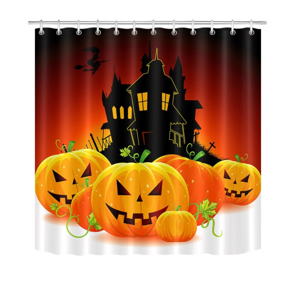 Водонепроницаемая душевая занавеска с принтом ко Дню Всех Святых на Хэллоуин