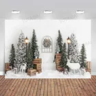 Фон для рождественских фотографий с изображением фон для фотосъемки с Елочная гирлянда венки камин носки-игрушки День рождения фон фотосессия Фотостудия