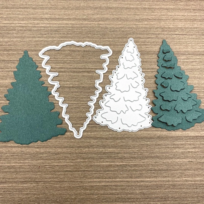 Рождественские елки металлические режущие штампы Трафаретный Скрапбукинг DIY