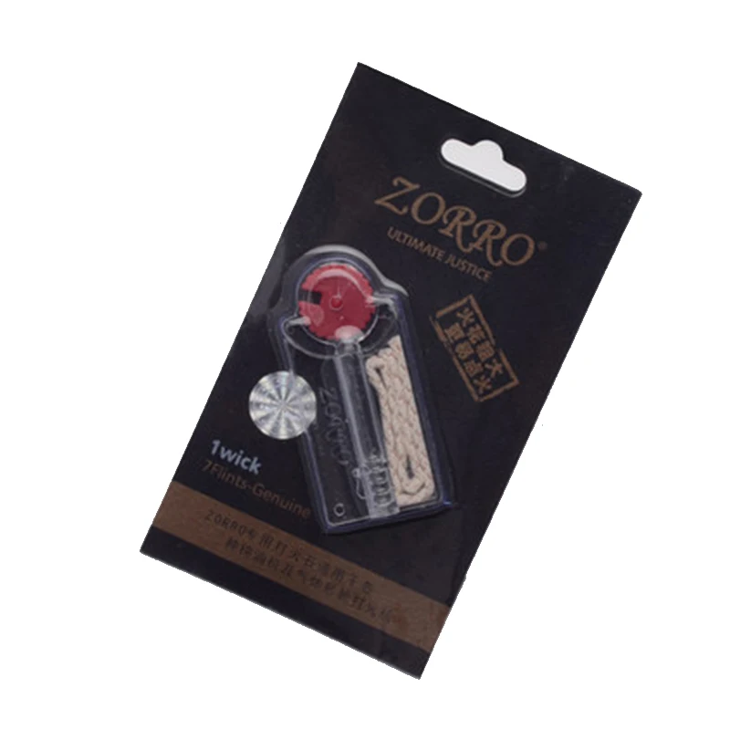 Зорро флинты и фитиль для сигаретных зажигалок Zippo и любых масляных бензиновых зажигалок