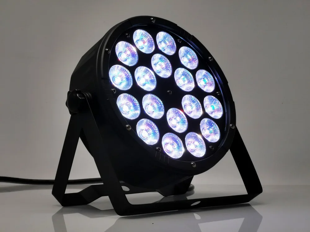 Большой объектив 18x12 вт led par светильник rgbw 4 в 1 dmx512 пластиковые par светильник профессиональный сценический свет dj светильник