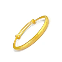 14k gold bangles jewelry for women not fade gold pulseira feminina bizuteria wedding bracelets 14 k gold trendy bangles females