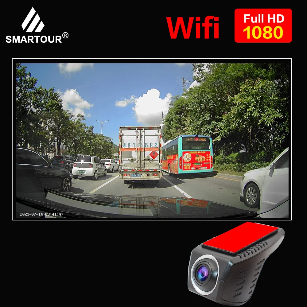 구매 SMARTOUR 자동차 와이파이 1080P WDR 숨겨진 미니 운전 VideoRecorder 루프 녹음 주차 모니터링 무선 대시 캠 자동차 자동차