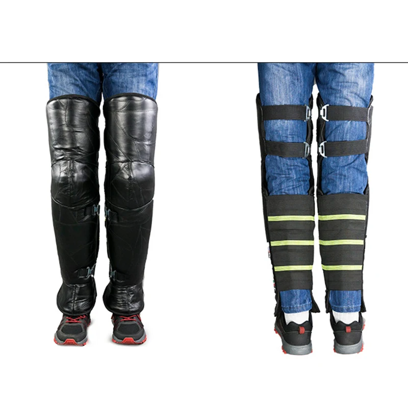 

2 Pcs Motorcycle Leather Knee Pads Plush Thickening Windproof Waterproof Warm Leg Protector NShopping