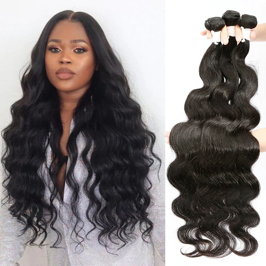 

30 32 34 36 40 дюймов, волнистые пучки тела, высококачественные бриллиантовые пучки Реми для наращивания волос, натуральные густые натуральные