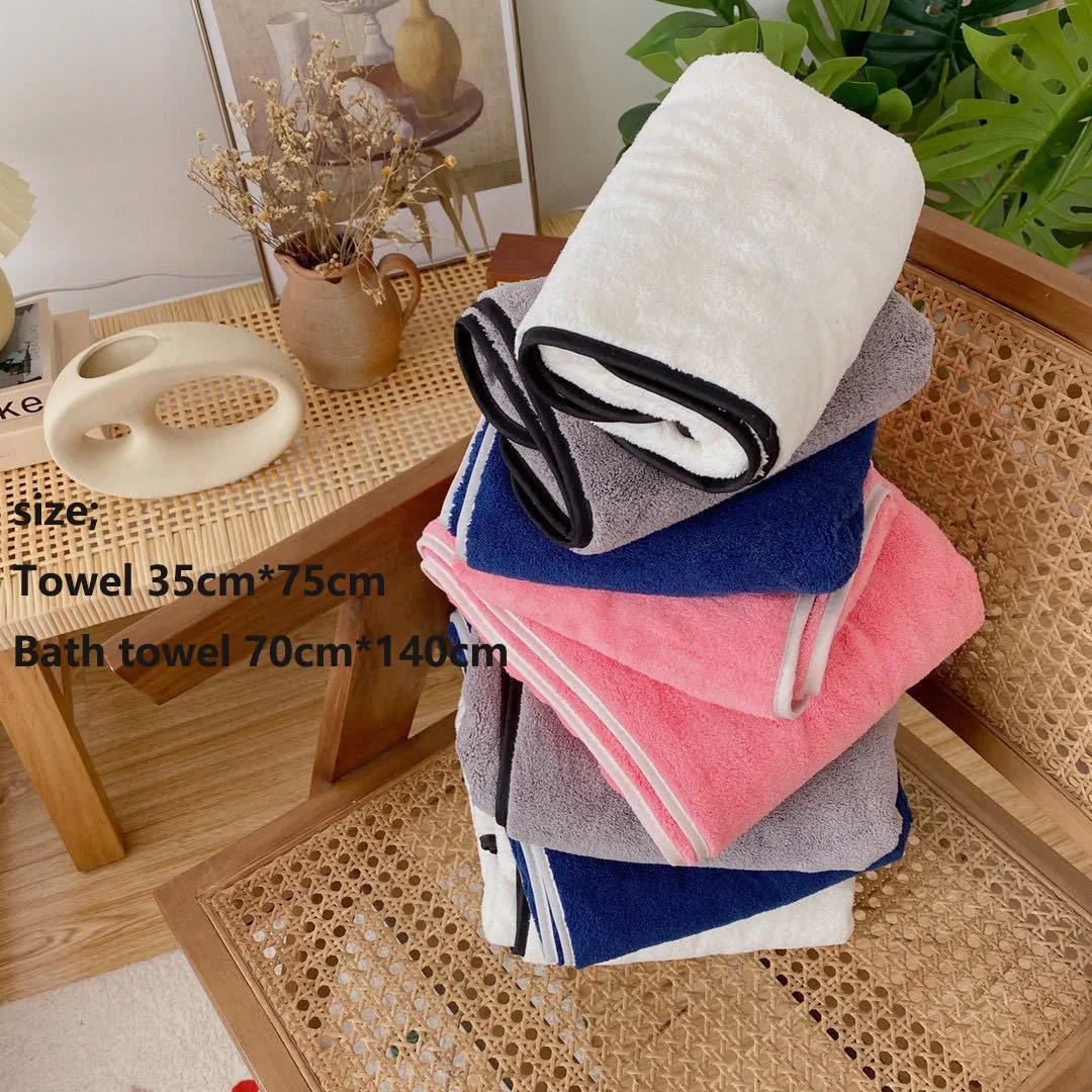 2022 adult bath towel super soft material high water absorption bathroom towel sets luxury bath towel with packaging free global shipping