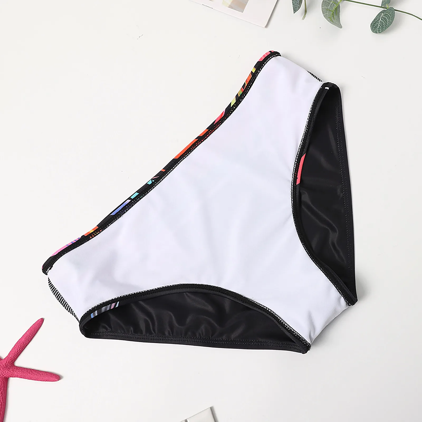 

Large Size Swimsuit 2020 Sexy Women High Waist Bikini Swimwear Female Bandage Two-pieces Bikini Set Ribbed Biquini Bathing Suit