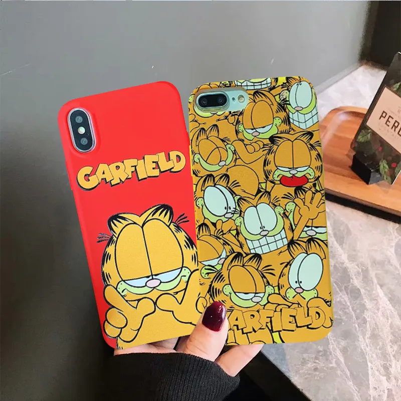 GYKZ мультфильм Гарфилд Кот Чехол для телефона для iPhone 6 6s X XR XS MAX 8 7 Plus Мягкая силиконовая задняя крышка для iPhone X 10 Coque Fundas