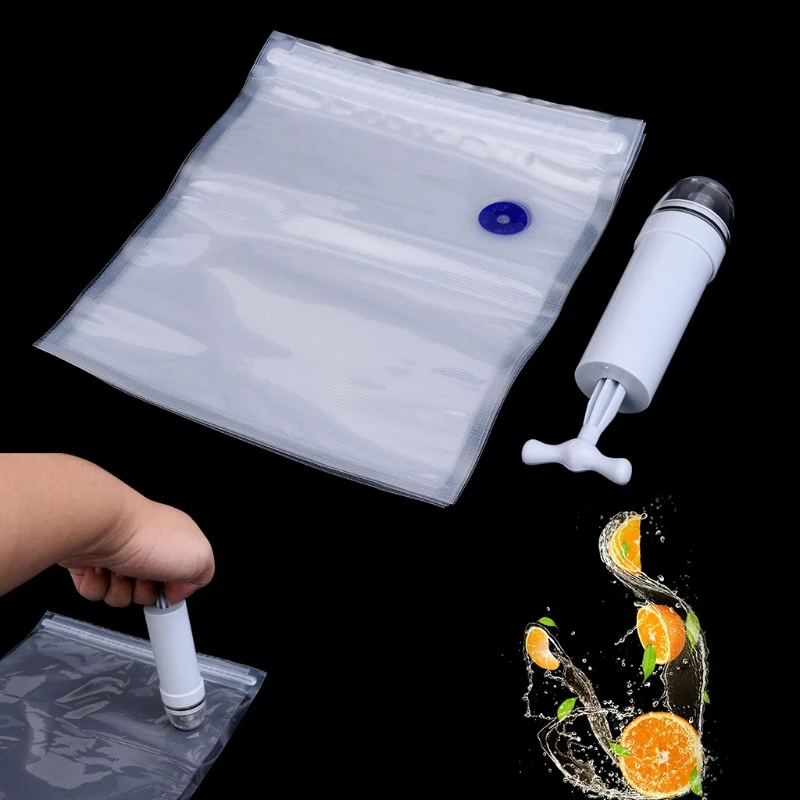 5 шт упаковочная сумка + Вакуумный упаковщик для пищевых продуктов хранения