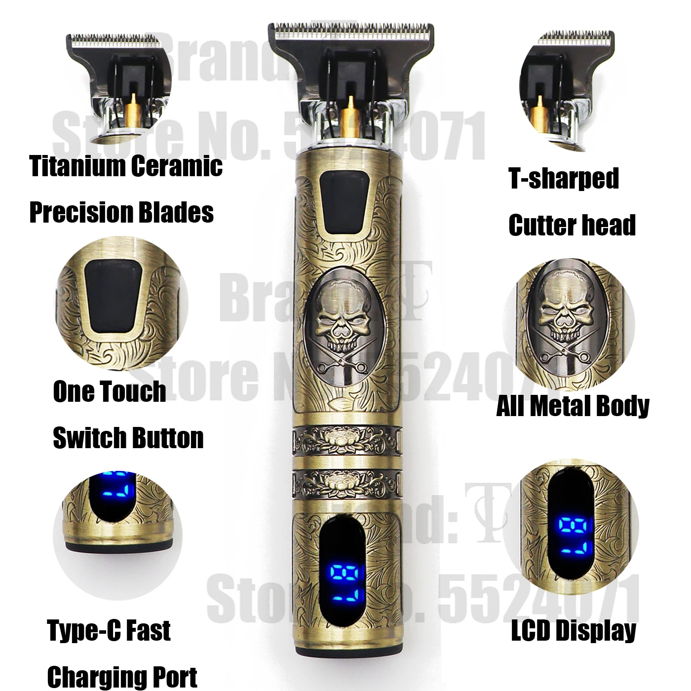 

Hair Trimmer Barber Hair Clipper Cordless Hair Cutting Machine Beard Trimmer Shaving Machine Wireless Electric Razor Men Shaver