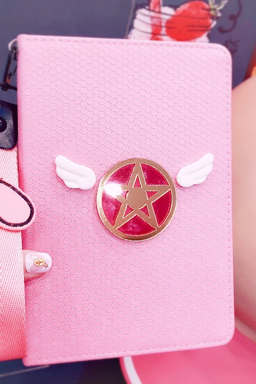 Косплей волшебная девушка Сейлор Мун карта Captor Sakura аниме действие напечатанный рисунок из искусственной кожи таблетки обложка Защитный чехол для iPad - Цвет: iPad Air3 pink