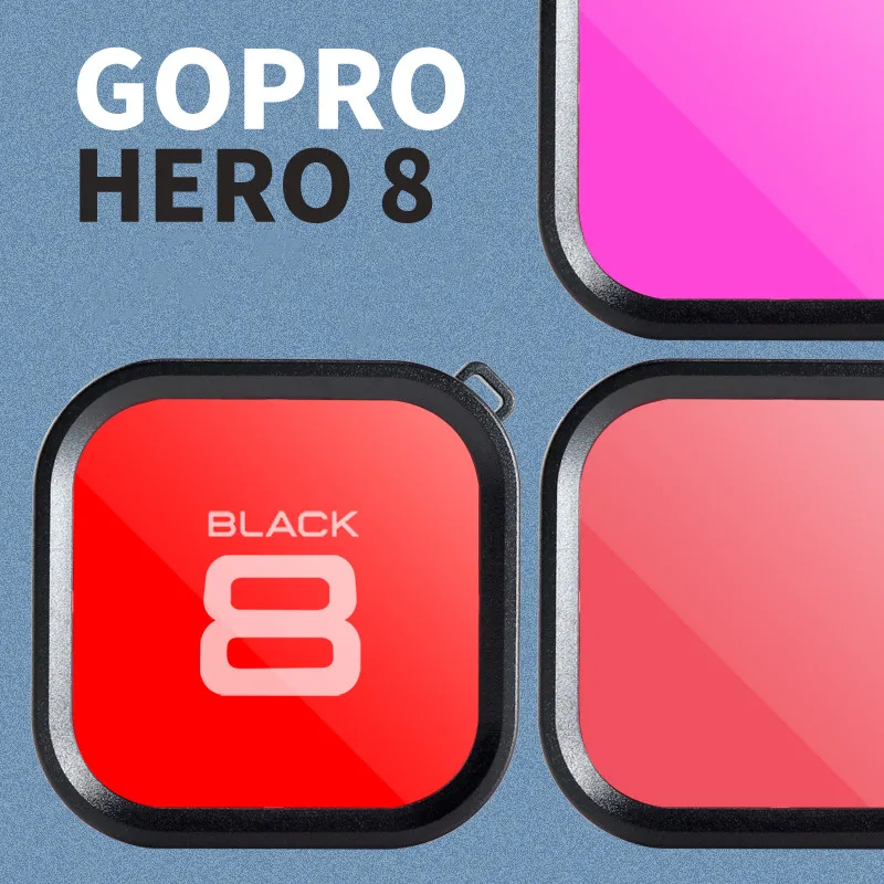 Крышка объектива камеры для GoPro HERO 8 набор фильтров красный пурпурный фильтр