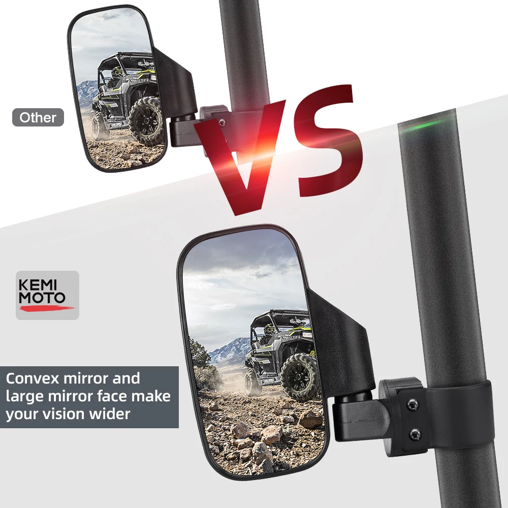 Зеркала заднего вида UTV 1 75 дюйма 2 с бесплатными заклепками для Can Am Maverick X3 Polaris RZR 800