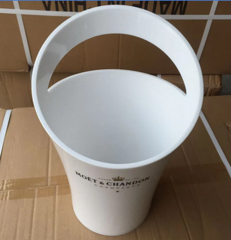 

European Fashion Red Wine Ice Bucket 3L White Acrylic Plastic Ice Bucket Party Wine Bottle Cabinet