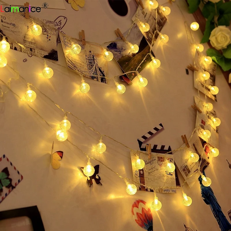 Светодиодная гирлянда с хрустальными шариками 2 5 см м 3 4 10 м|Светодиодная лента| |