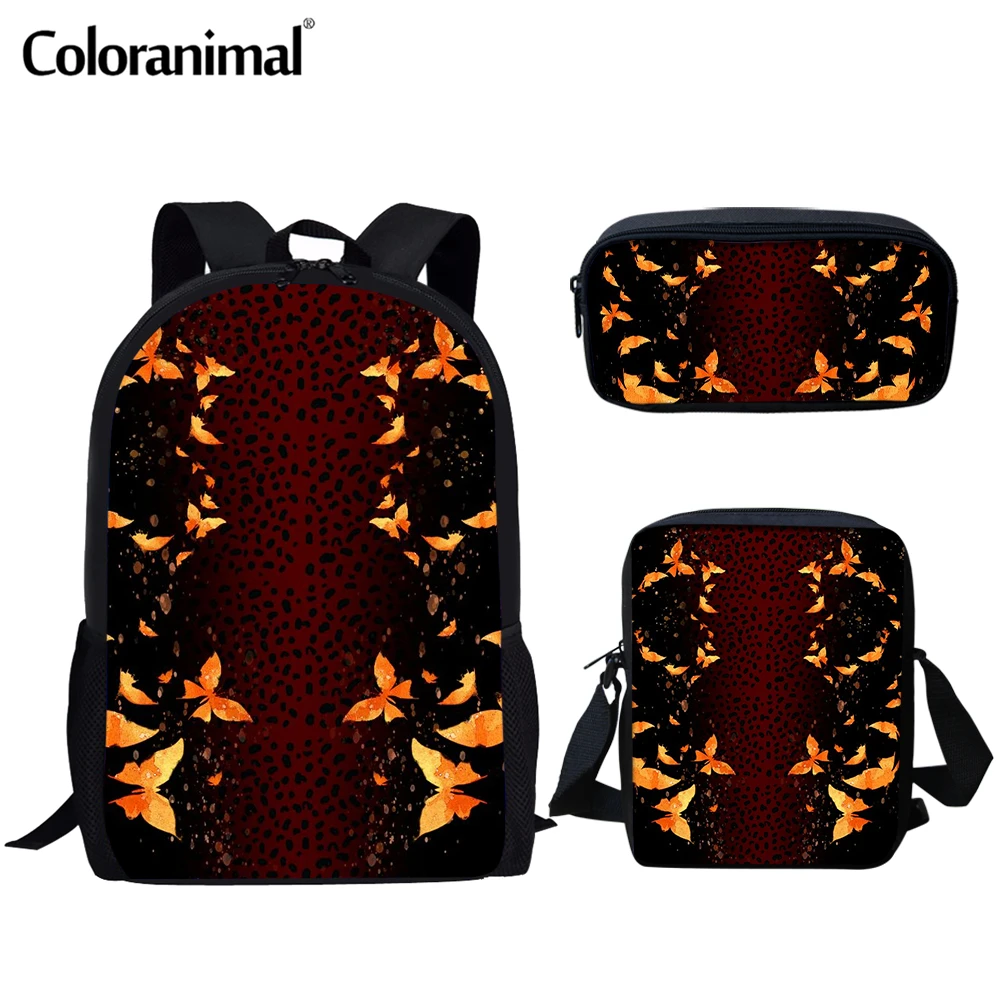 

3 шт., холщовые сумки и пенал для девочек и мальчиков, с принтом