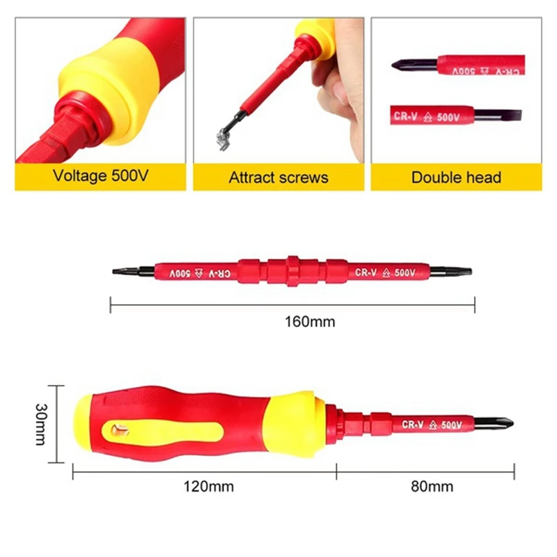 

8 In 1 Multi-purpose Electrican's Insulated Electric Screwdriver Repair Hand Tools Kit Set 380v