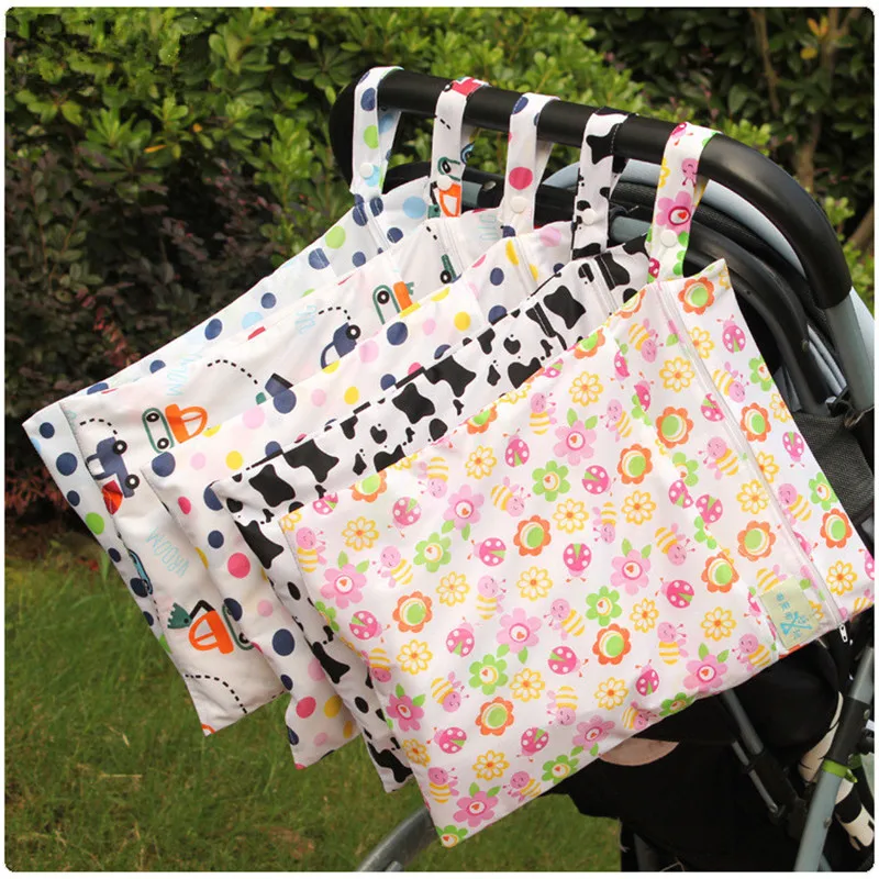 Водонепроницаемый многоразовый влажный мешок с напечатанным карманом сумки для