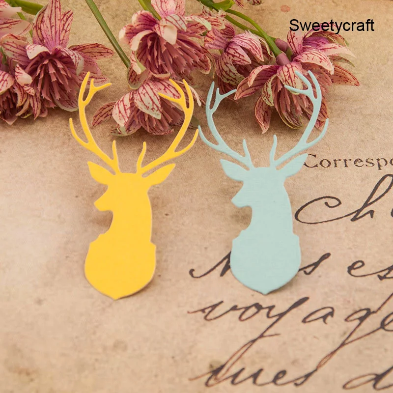 Штампы для скрапбукинга Рождественский олень металлическая вырубка трафарет 2020