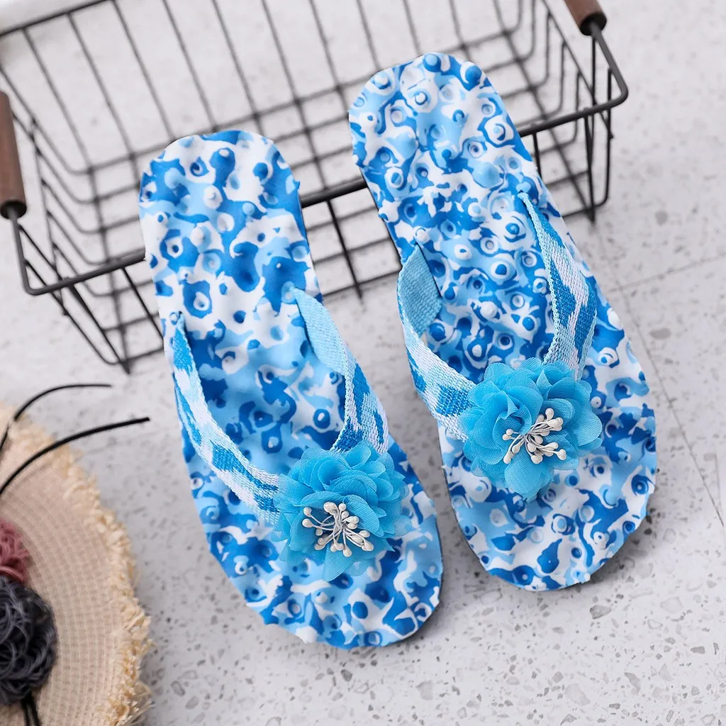 Шлепанцы SAGACE женские пляжная обувь с цветами Нескользящие для улицы дышащие
