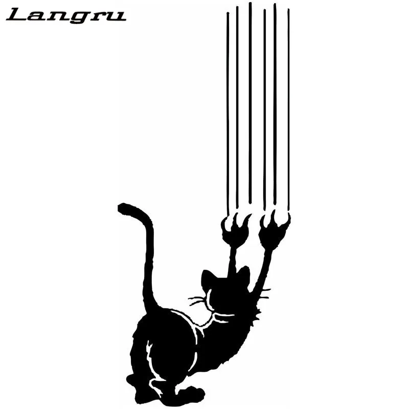Langru креативный злый Кот коготь винил фотоаксессуары для автомобиля Jdm |