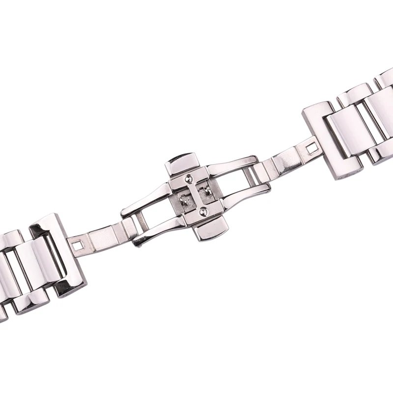 Металлический ремешок для часов HENGRC браслет женщин полированный из нержавеющей