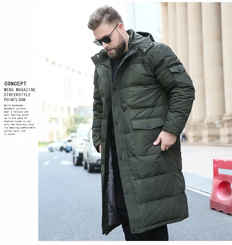 XL-7XL, 8XL, 9XL, 10XL, зимний теплый пуховик, плюс удобрение, большой размер, с капюшоном, Повседневный, мужской пуховик