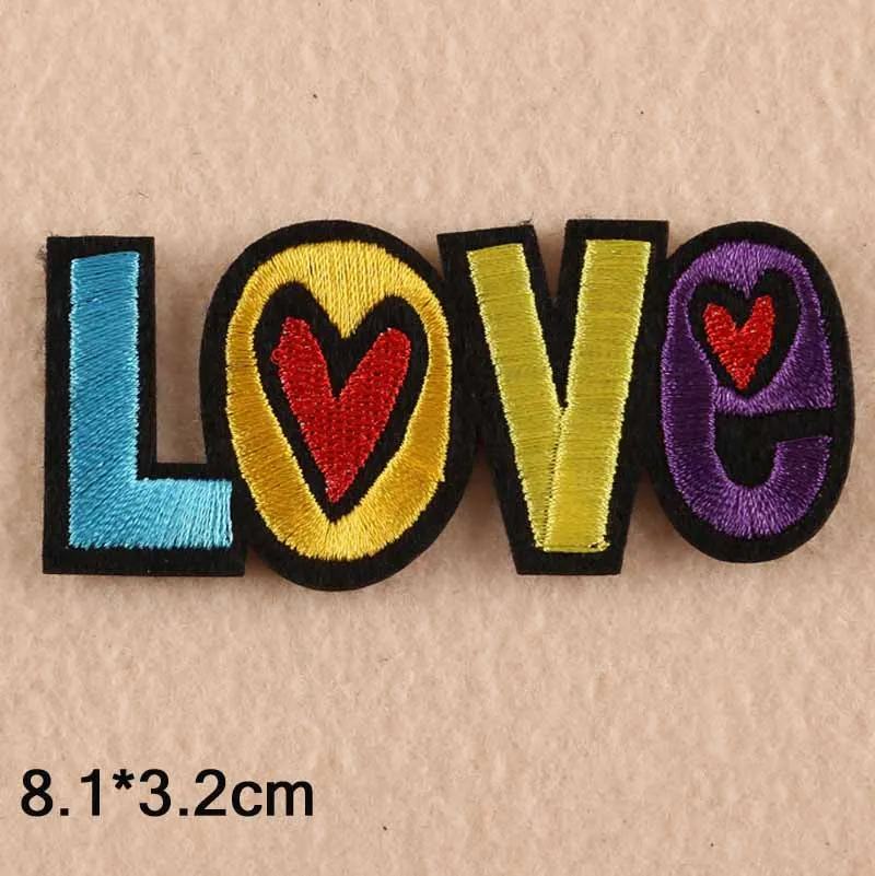 cai se LOVE Hello Letters панк железная заплатка для одежды женская вышитая нашивка наклейки для одежды - Цвет: cai se LOVE