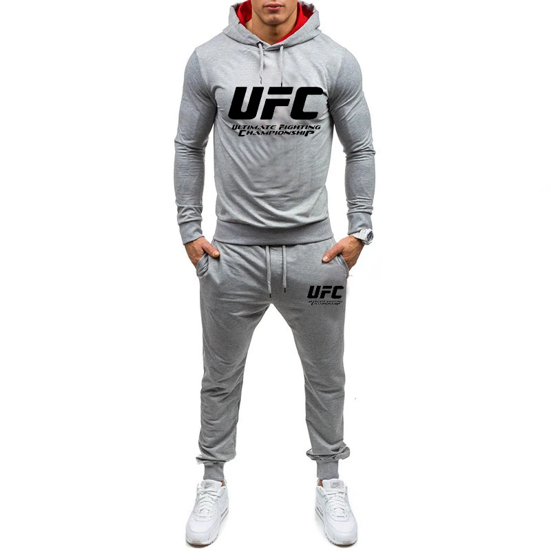 

2021 New Tracksuit Men's Solid Sets Casual Sports Suit Spring Autumn Men Sportswear Fashion Hoodie+Pants Training Suit