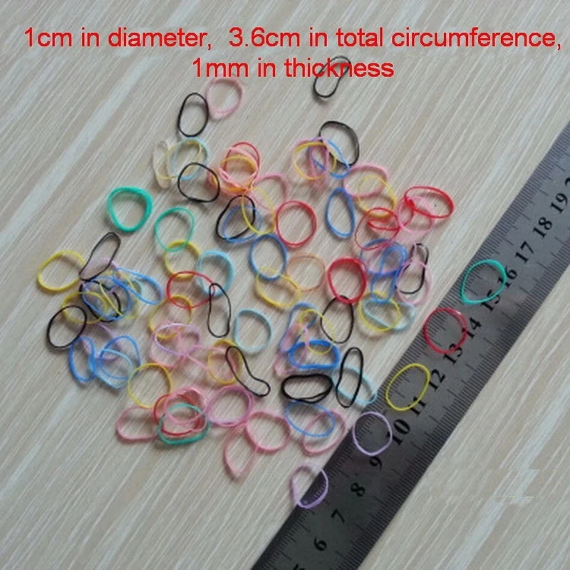 1500pcs/pack Children Colorful Small Disposable Silicone Rubber Bands Elastic Hair Ties For School Baby Hair Rope Gum Wholesale images - 6