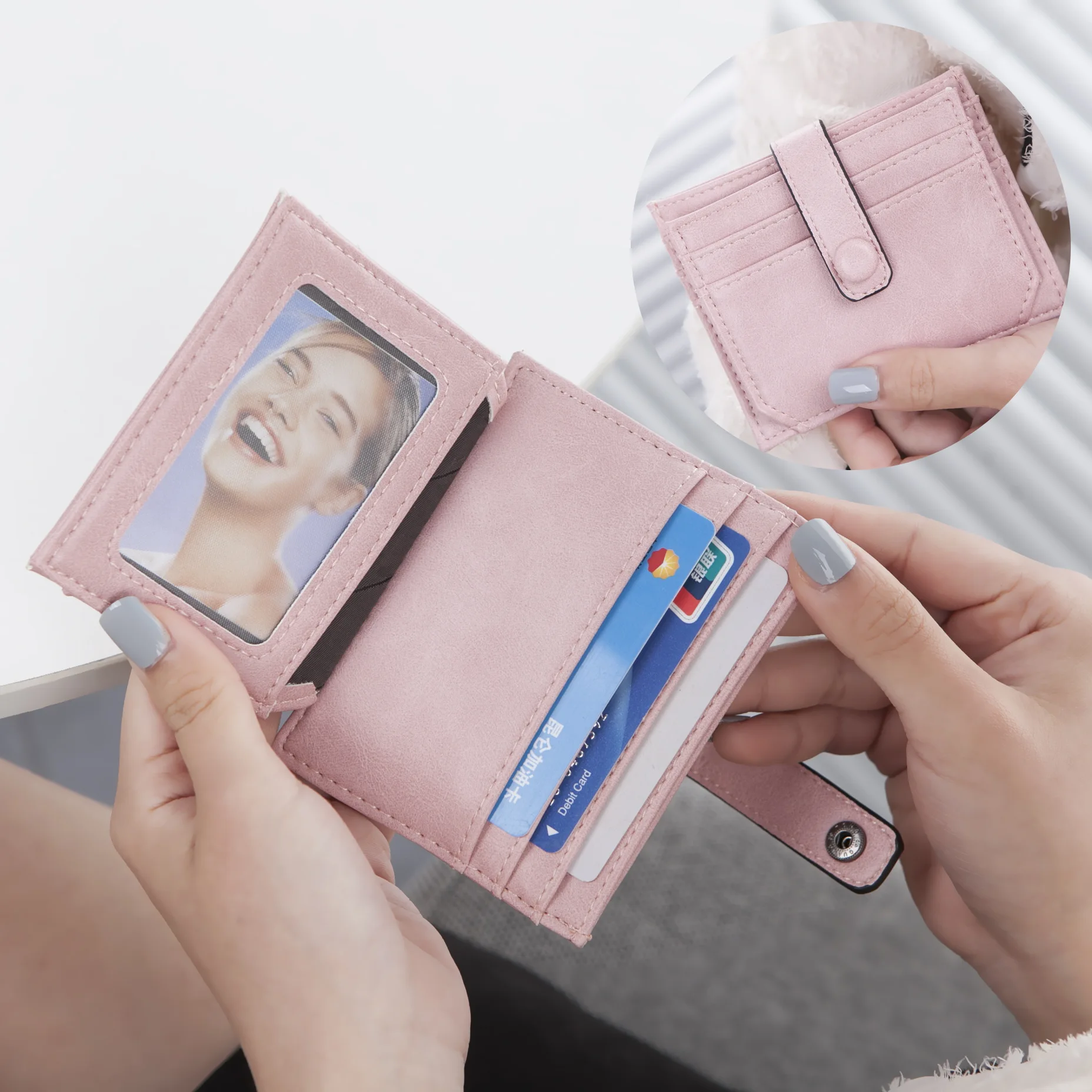 Простой держатель для кредитных карт кошелек женщин пакет визитных карточек