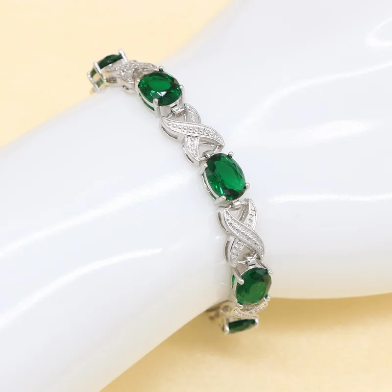 2019 Новый Синий Циркон стерлингового серебра набор украшений для женщин с