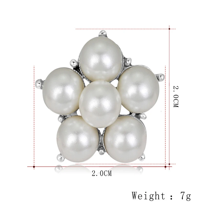 Мини-брошь из сплава с жемчугом свадебная брошь маленькая пряжкой на воротнике