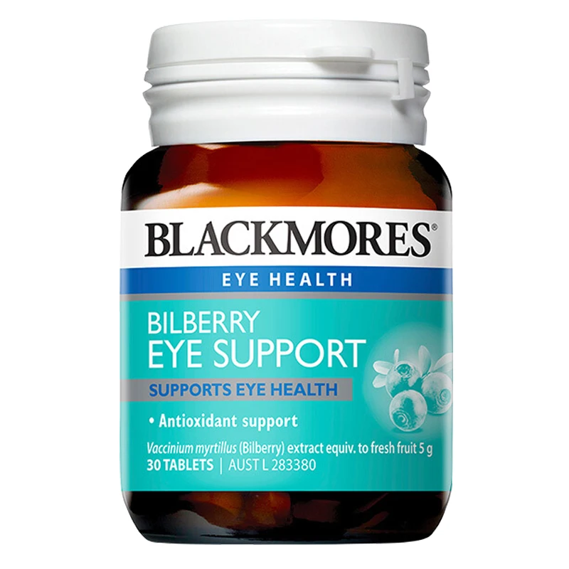 

Australia Bilberry 30 Tablets Supplements for Eye Health Strength Macular Retina Lens Eyesight Night Vision Eye Strain Fatigue